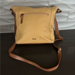 The Sak Mustard Crossbody Bag with Tan Strap